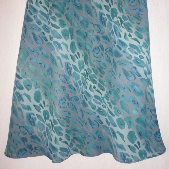 Liz Claiborne Dresses Blue Grey Leopard Skirt Sz S - Picture 2 of 4